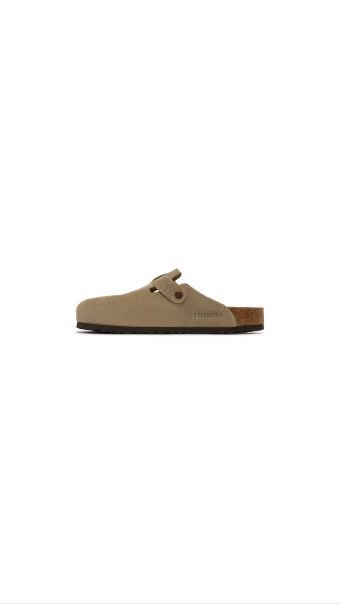 Birkenstock Boston Soft Footbed Suede 'Taupe'