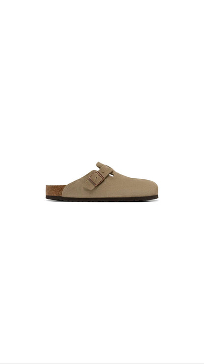 Birkenstock Boston Soft Footbed Suede 'Taupe'