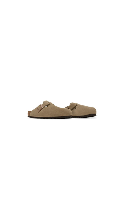 Birkenstock Boston Soft Footbed Suede 'Taupe'