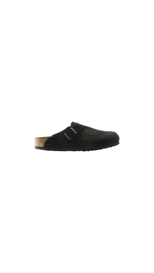 Birkenstock Boston Soft Footbed Suede 'Black'
